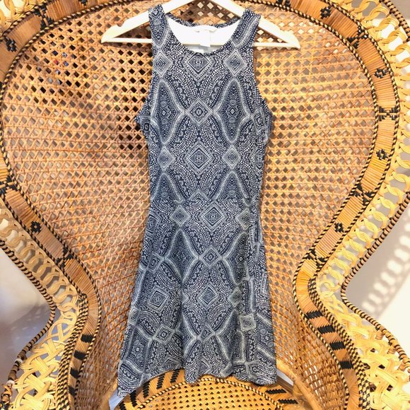 Blue / White Patterned A Line Dress Size XS - Picture 2 of 4